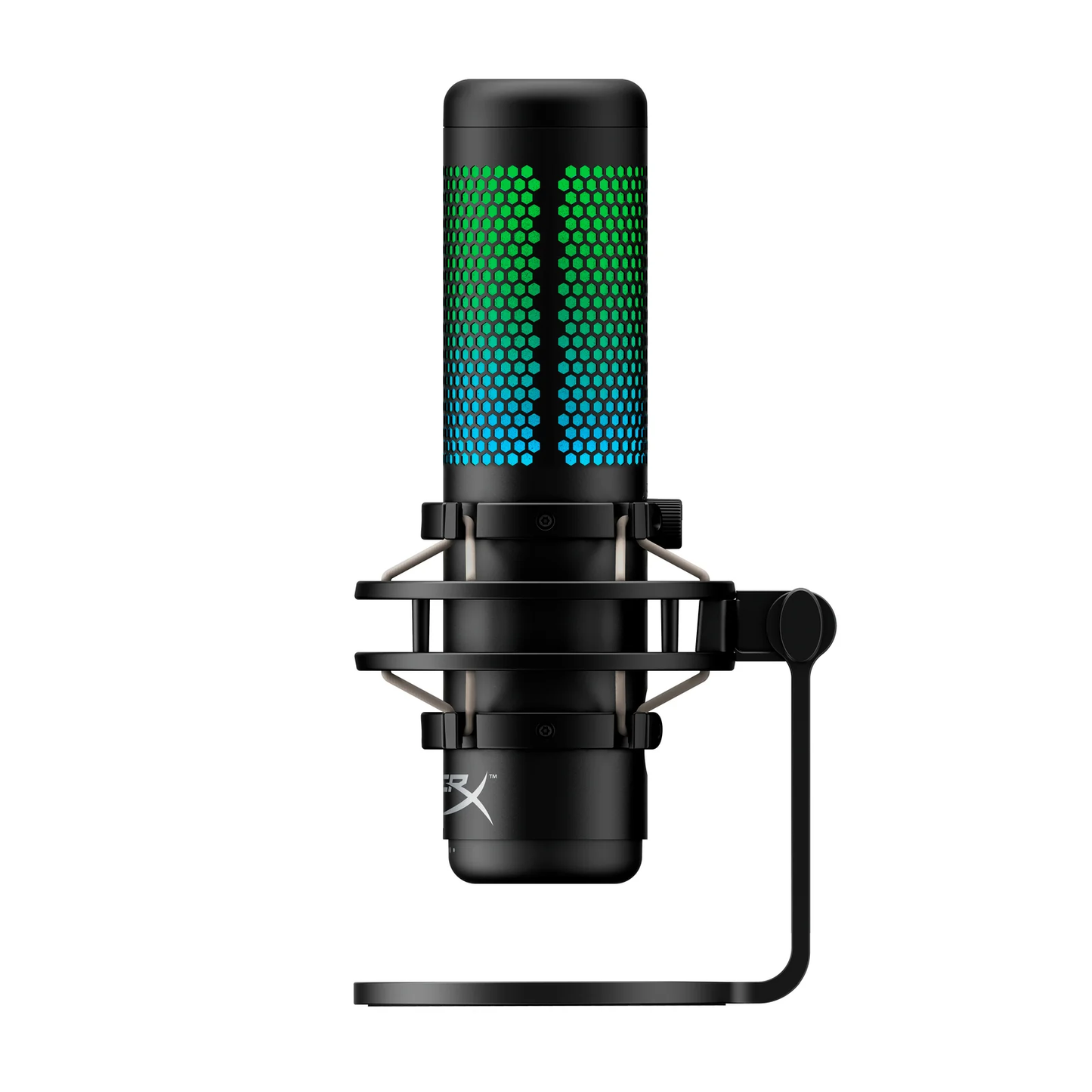 HYPERX QuadCast S | 4 Polar Patterns | Tap-to-mute Sensor | Internal Pop Filter | Dynamic RGB Lighting | Wired Gaming Microphone (Black)