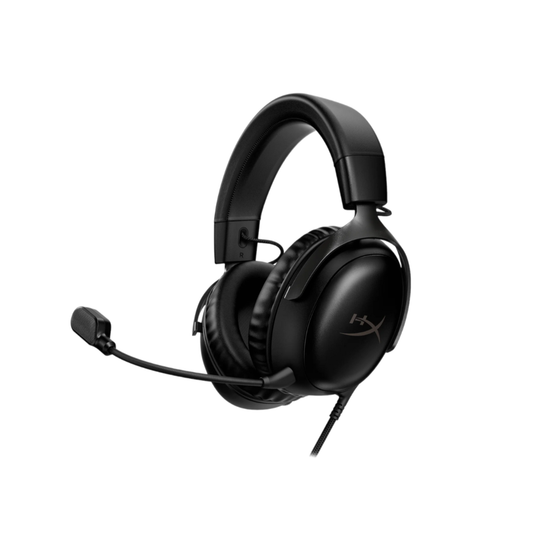 HYPERX Cloud III | 53mm Angled Drivers | HyperX Signature Memory Foam | Ultra Clear Noise Cancelling Detachable Microphone | Wired Gaming Headphones & Headsets (Black)