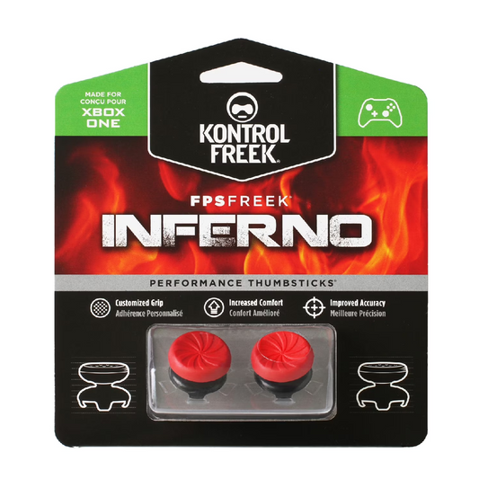 KONTROLFREEK Performance Thumbstick For PlayStation 4 DualShock 4 Controller / PlayStation 5 DualSense Controller / Xbox One Controller (Inferno RED Edition)