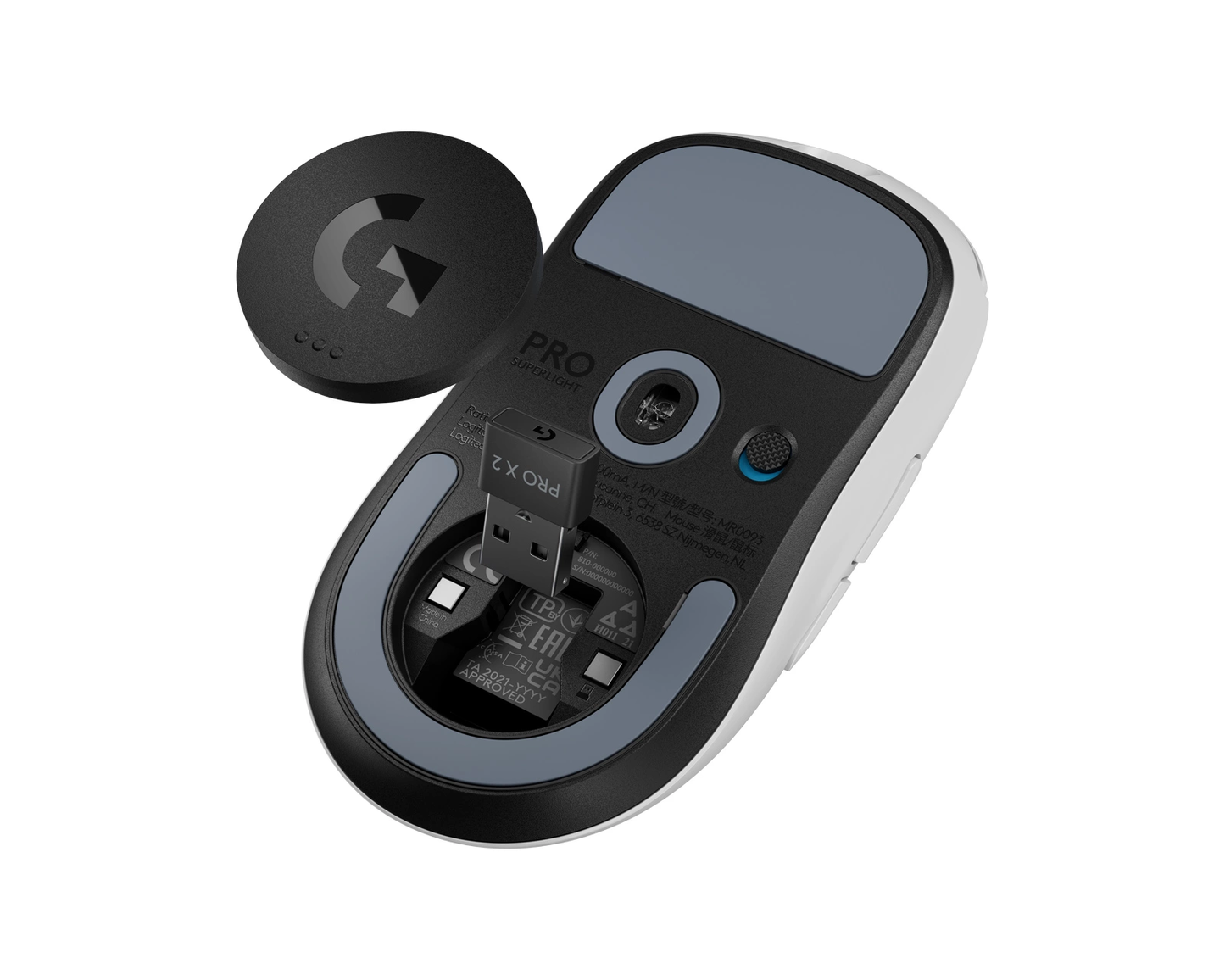 LOGITECH G Pro X Superlight | Maximum 25600 DPI | HERO 25K Sensor | 5 Programmable Buttons | PowerPlay Compatible | Advanced Low Latency Wireless | Ultra-Lightweight |Wireless Gaming Mouse (White)