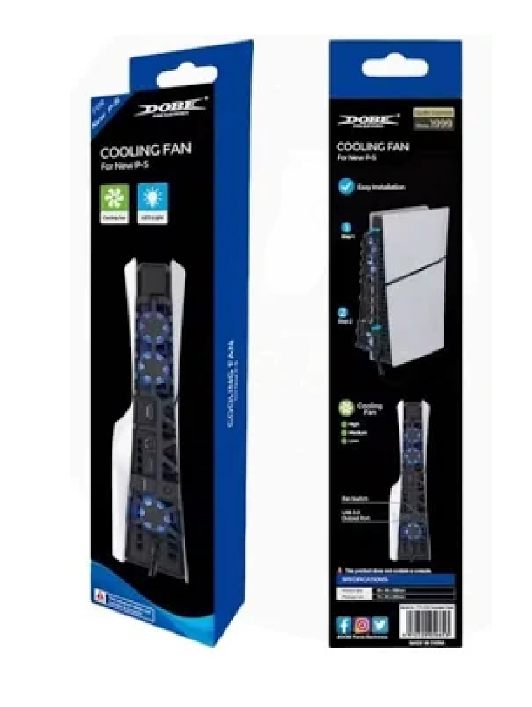 DOBE TP5-3538 Cooling Fan For PS5 Slim (Transparent Black)