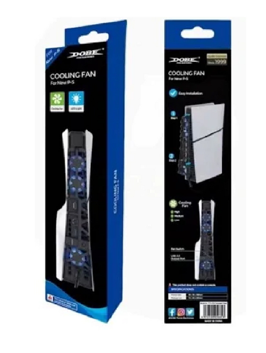 DOBE TP5-3538 Cooling Fan For PS5 Slim (Transparent Black)