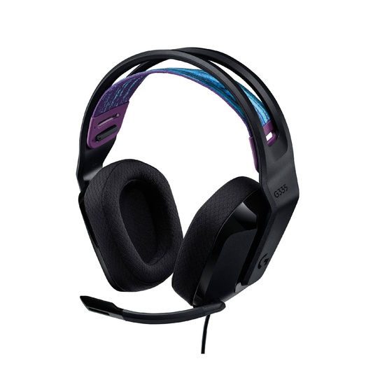 LOGITECH G335 | 40mm Neodymium Drivers | ANC | Foldable | Detachable Boom Microphone | 7.1 Surround Sound | Wired Gaming Headphones & Headsets (Black)