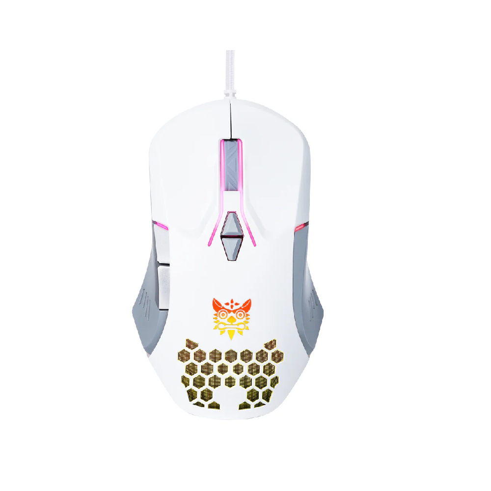 ONIKUMA CW902 | 6 DPI Levels | 7 Programmable Buttons | Lightweight & Ergonomic | Wired RGB Gaming Mouse (White)
