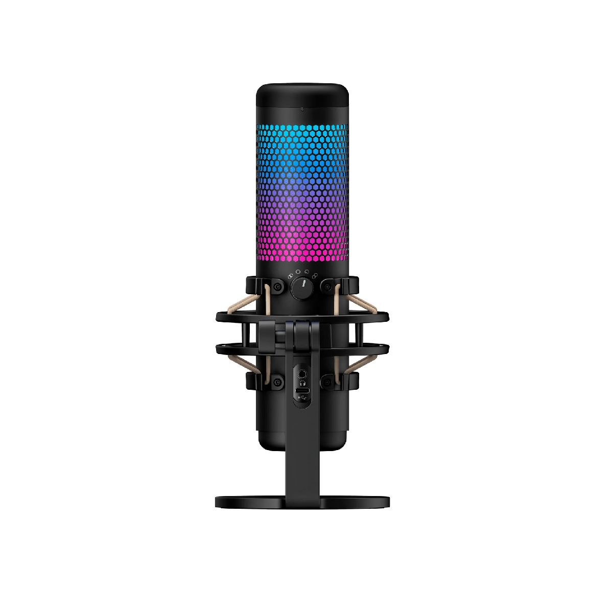 HYPERX QuadCast S | 4 Polar Patterns | Tap-to-mute Sensor | Internal Pop Filter | Dynamic RGB Lighting | Wired Gaming Microphone (Black)