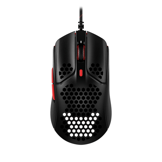 HYPERX Pulsefire Haste | Hex-shell Design | Ultra-Lightweight | 60 Million Clicks | Wired RGB Gaming Mouse (Black Red)