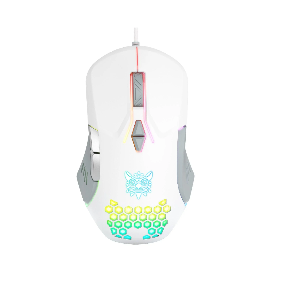 ONIKUMA CW902 | 6 DPI Levels | 7 Programmable Buttons | Lightweight & Ergonomic | Wired RGB Gaming Mouse (White)