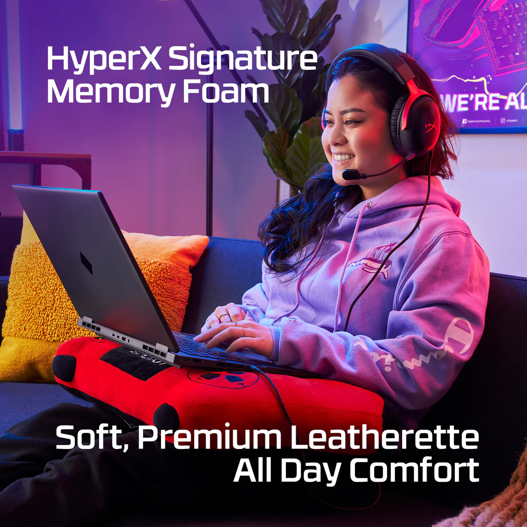 HYPERX Cloud III | 53mm Angled Drivers | HyperX Signature Memory Foam | Ultra Clear Noise Cancelling Detachable Microphone | Wired Gaming Headphones & Headsets (Black & Red)