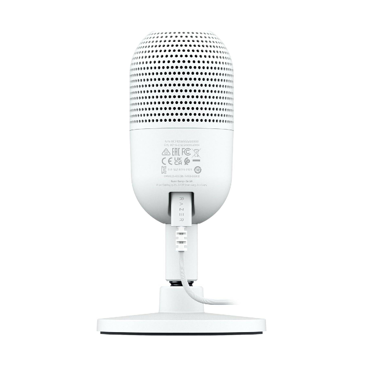 RAZER Seiren V3 Mini | Supercardioid Polar Pattern | Tap-to-mute Sensor | Built-in Shock Absorber | Ultra Compact | Wired Streaming & Gaming Microphone (White)