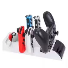 DOBE TNS-19035 6-IN-1 Multi-Function Charging Dock For Nintendo Switch Joy-Pad / Pro Controller / Poke Ball Plus (White)