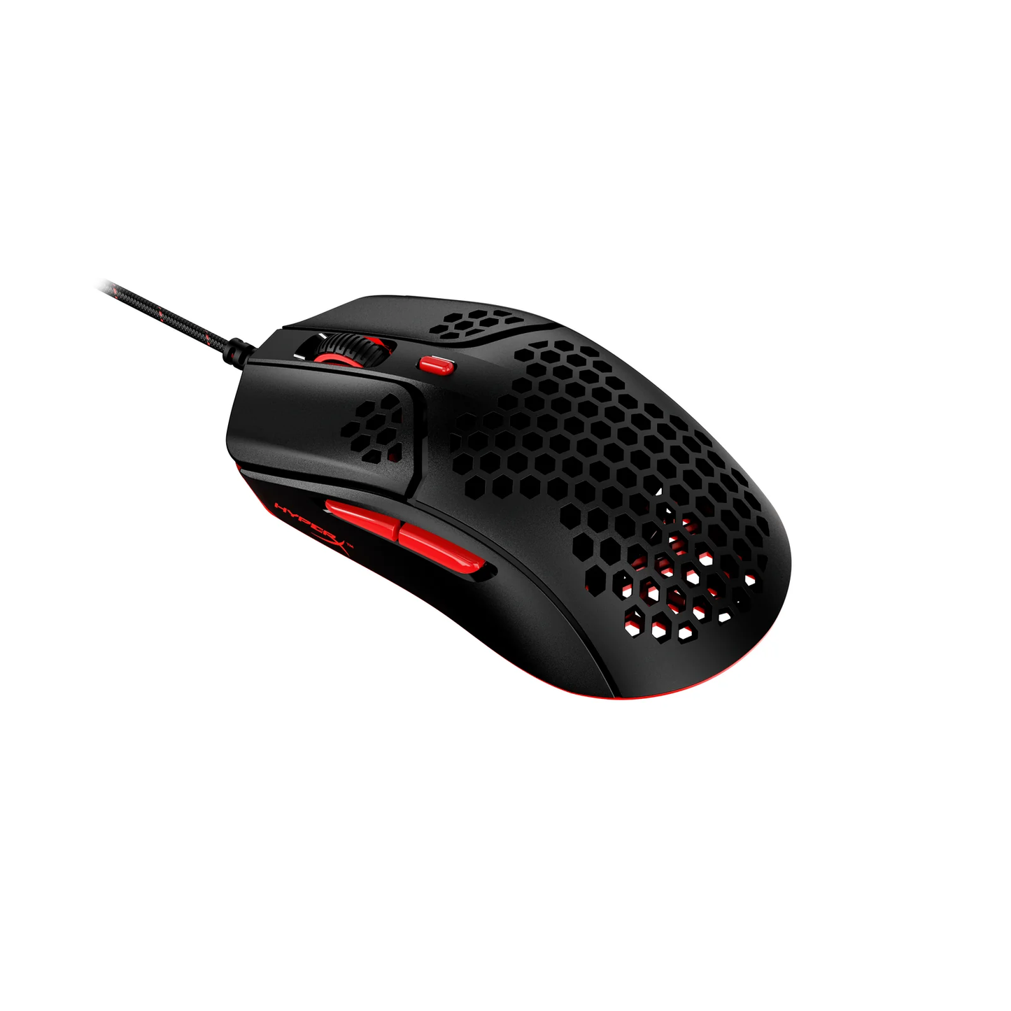 HYPERX Pulsefire Haste | Hex-shell Design | Ultra-Lightweight | 60 Million Clicks | Wired RGB Gaming Mouse (Black Red)