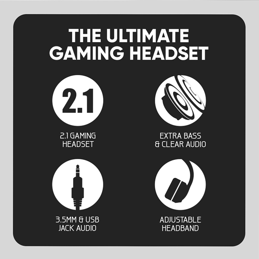 ARMAGGEDDON Pulse 1 Chroma | 40mm Large Drivers | Multi-Color LED | 2.1 Stereo Sound | USB-&-3.5mm-Jack-Connection RGB Gaming Headphones & Headsets (Black)