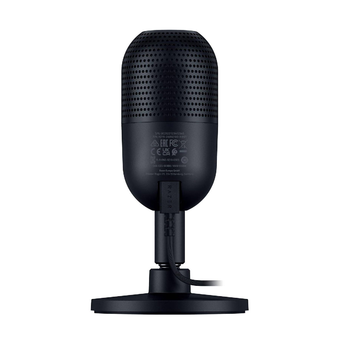 RAZER Seiren V3 Mini | Supercardioid Polar Pattern | Tap-to-mute Sensor | Built-in Shock Absorber | Ultra Compact | Wired Streaming & Gaming Microphone (Black)
