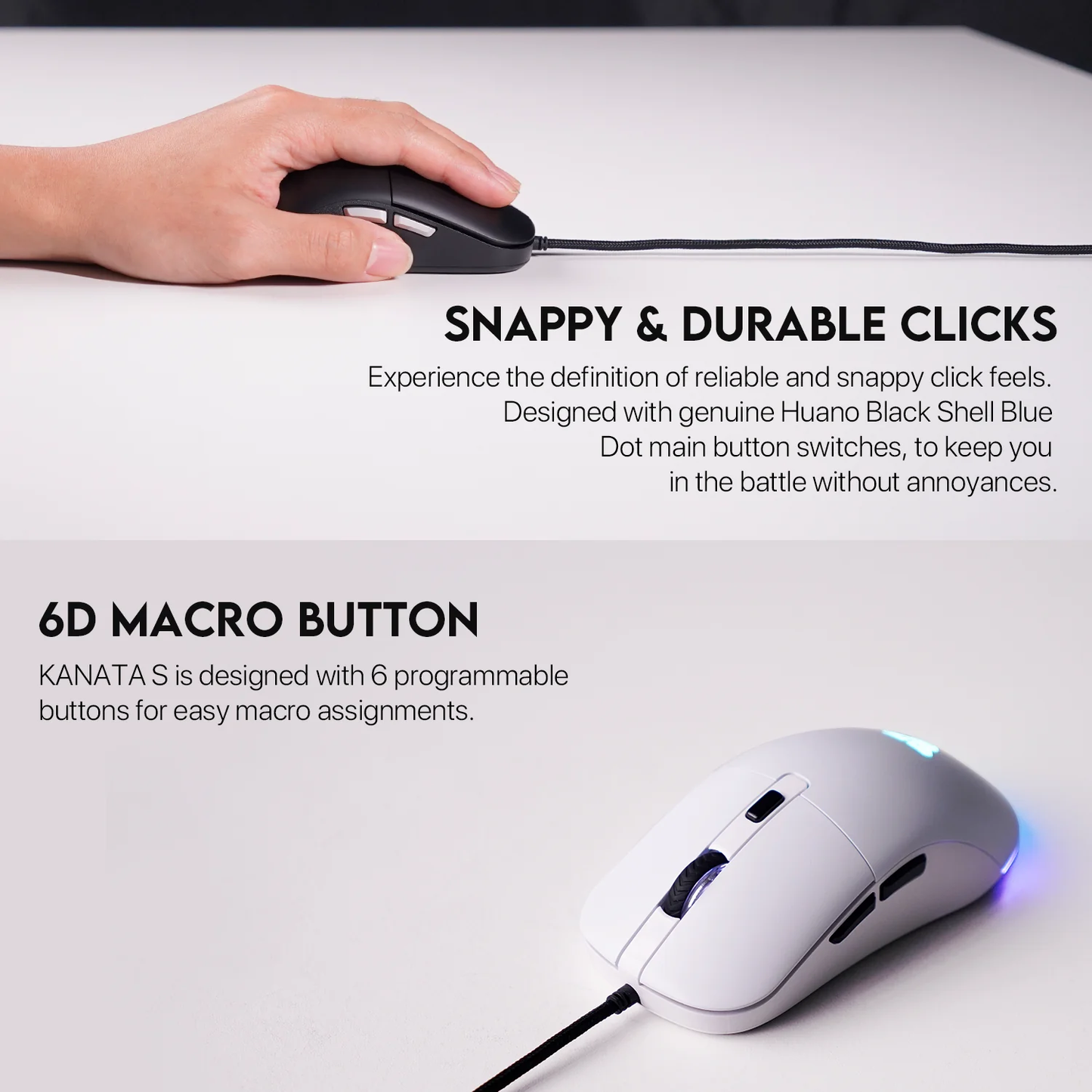 FANTECH VX9S-MJ Kanata S | Adjustable 400 - 7200 DPI | Huano 10 Million Switch | 6 Programmable Buttons | Wired ARGB Pro Gaming Mouse  (Pink)