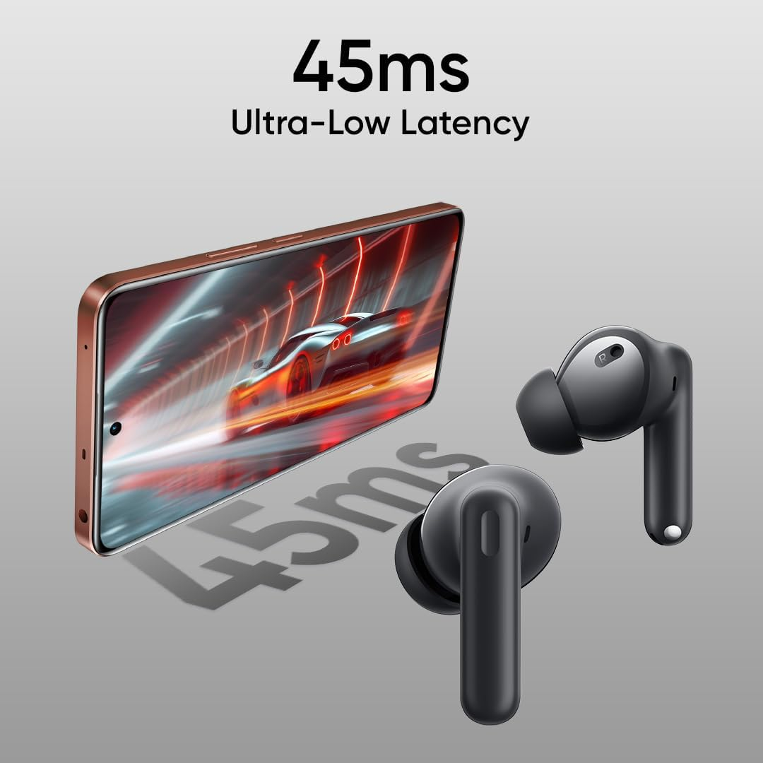 REALME Buds T310 | 46dB ANC | 40 Hours Total Playback | 12.4mm Dynamic Bass Driver | Wireless Bluetooth Earbuds