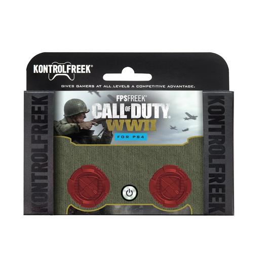 KONTROLFREEK Performance Thumbstick For PlayStation 4 DualShock 4 Controller / PlayStation 5 DualSense Controller / Xbox One Controller (FPS Freek Call Of Duty: WWII RED Edition)