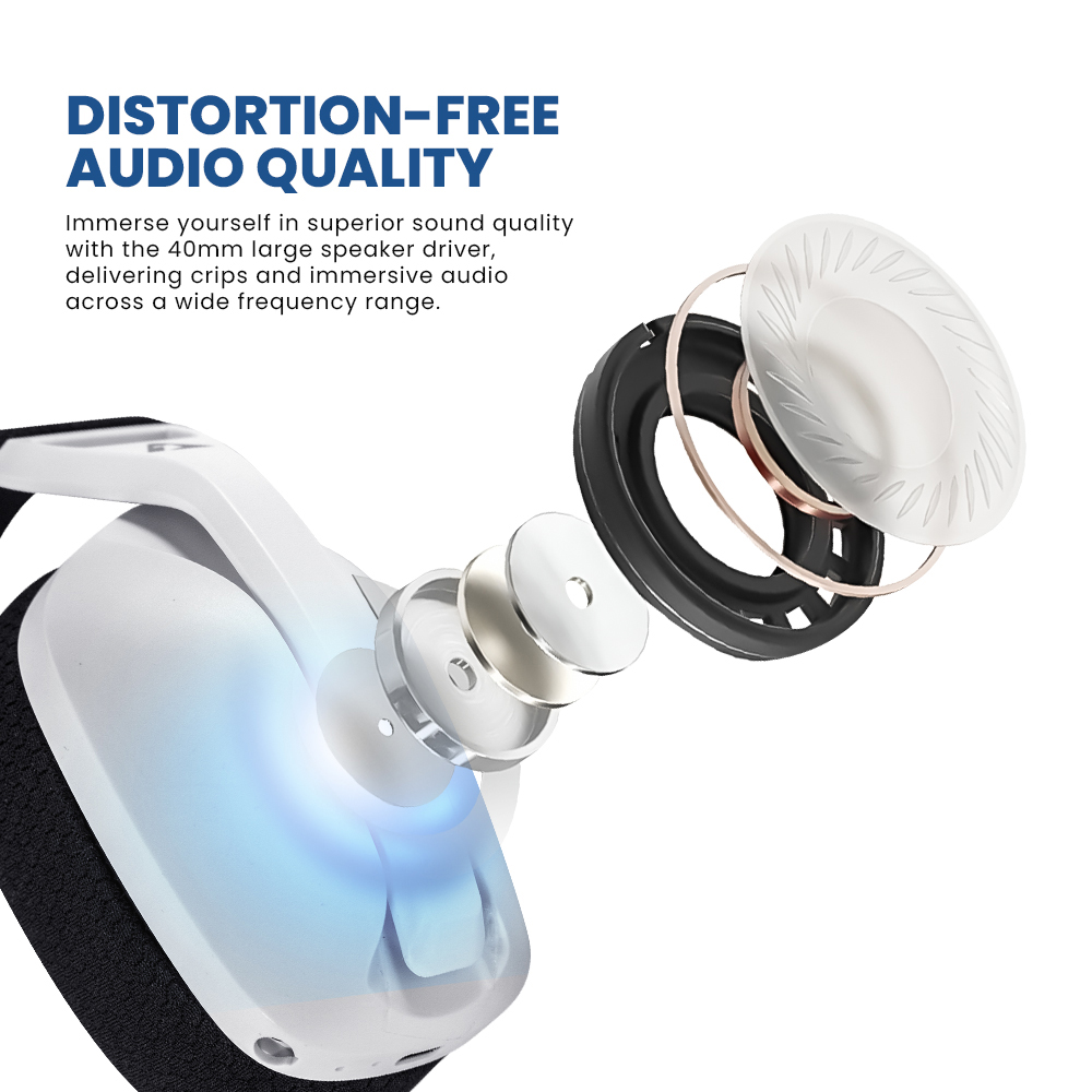 ARMAGGEDDON Cosmic III Lite | 40mm Large Speaker Driver | 20 Hours Playtime | Detachable Microphone | Tri-Connectivity Gaming Headphones & Headsets (Black)
