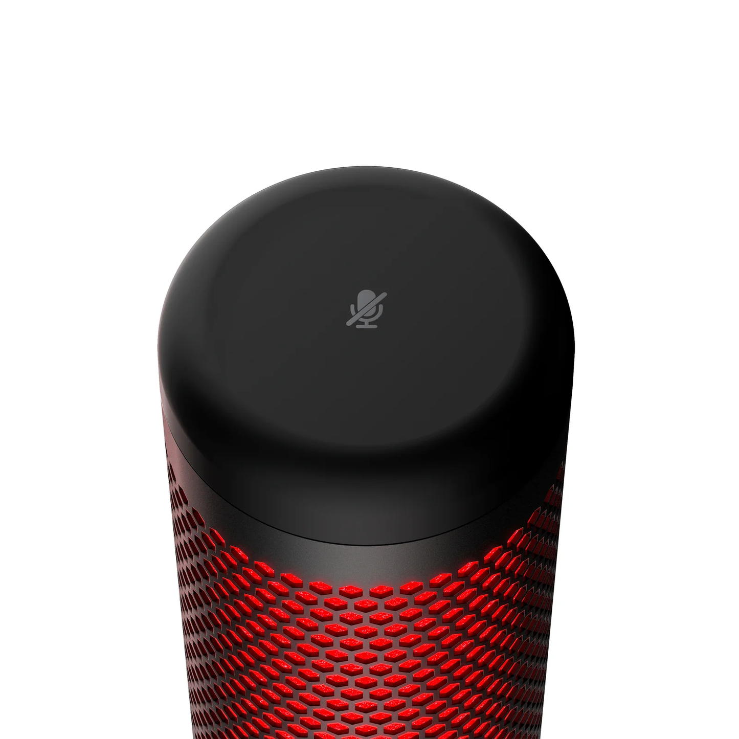 HYPERX QuadCast | 4 Polar Patterns | Tap-to-mute Sensor | Built-in Anti Vibration Shock Mount | Red Lighting | Wired Gaming Microphone (Black & Red)