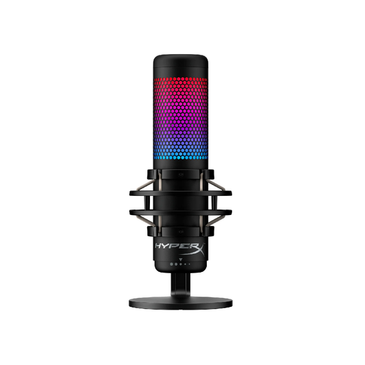HYPERX QuadCast S | 4 Polar Patterns | Tap-to-mute Sensor | Internal Pop Filter | Dynamic RGB Lighting | Wired Gaming Microphone (Black)
