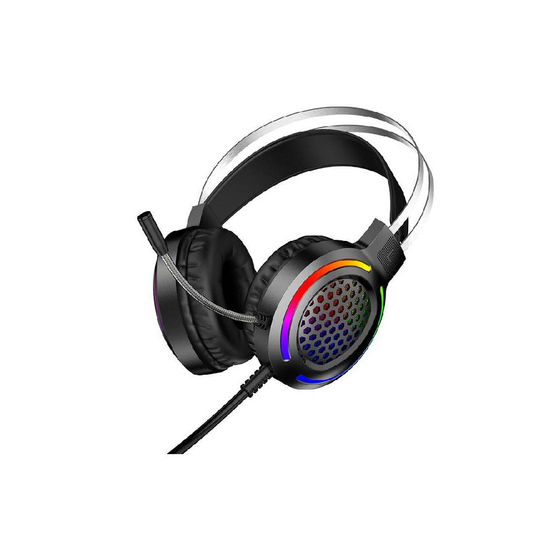 IKAKU KSC-454 You Ming Series| 7.1 Virtual Surround Sound | Noise Reduction Microphone | Convenient Sound Control | Wired RGB Gaming Headphones & Headsets (Black)