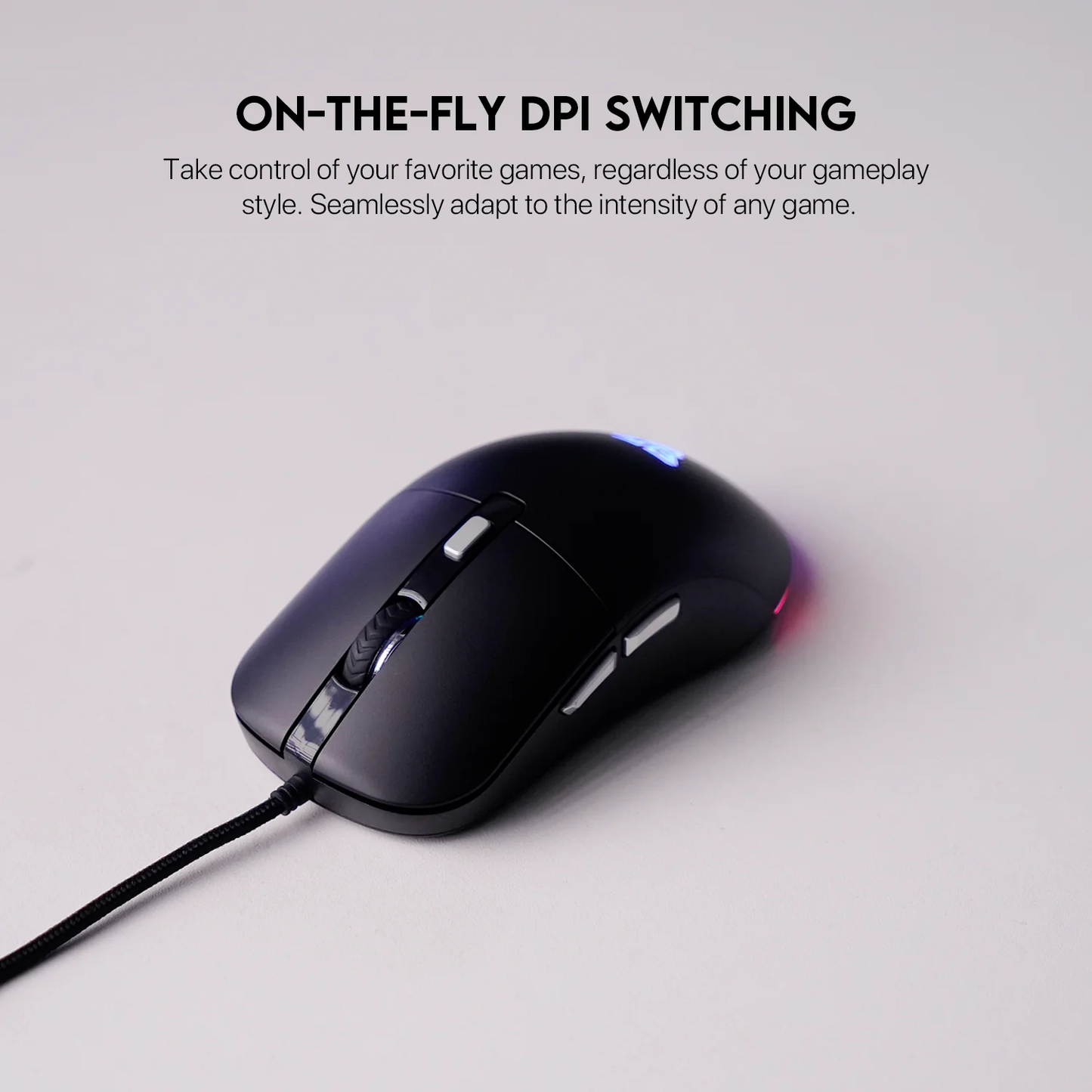 FANTECH VX9S-MJ Kanata S | Adjustable 400 - 7200 DPI | Huano 10 Million Switch | 6 Programmable Buttons | Wired ARGB Pro Gaming Mouse  (Pink)