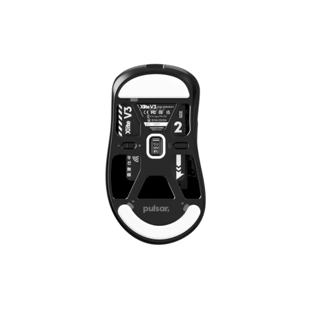 PULSAR XLite V3 | Maximum 26000 DPI | ~100 Hours Playtime | Flagship Sensor | Ultra-light | Ergonomic | Wireless Gaming Mouse (Black)