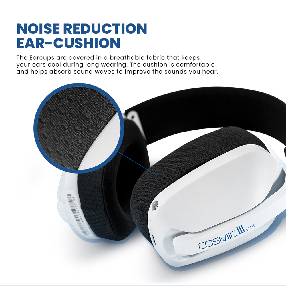ARMAGGEDDON Cosmic III Lite | 40mm Large Speaker Driver | 20 Hours Playtime | Detachable Microphone | Tri-Connectivity Gaming Headphones & Headsets (Black)