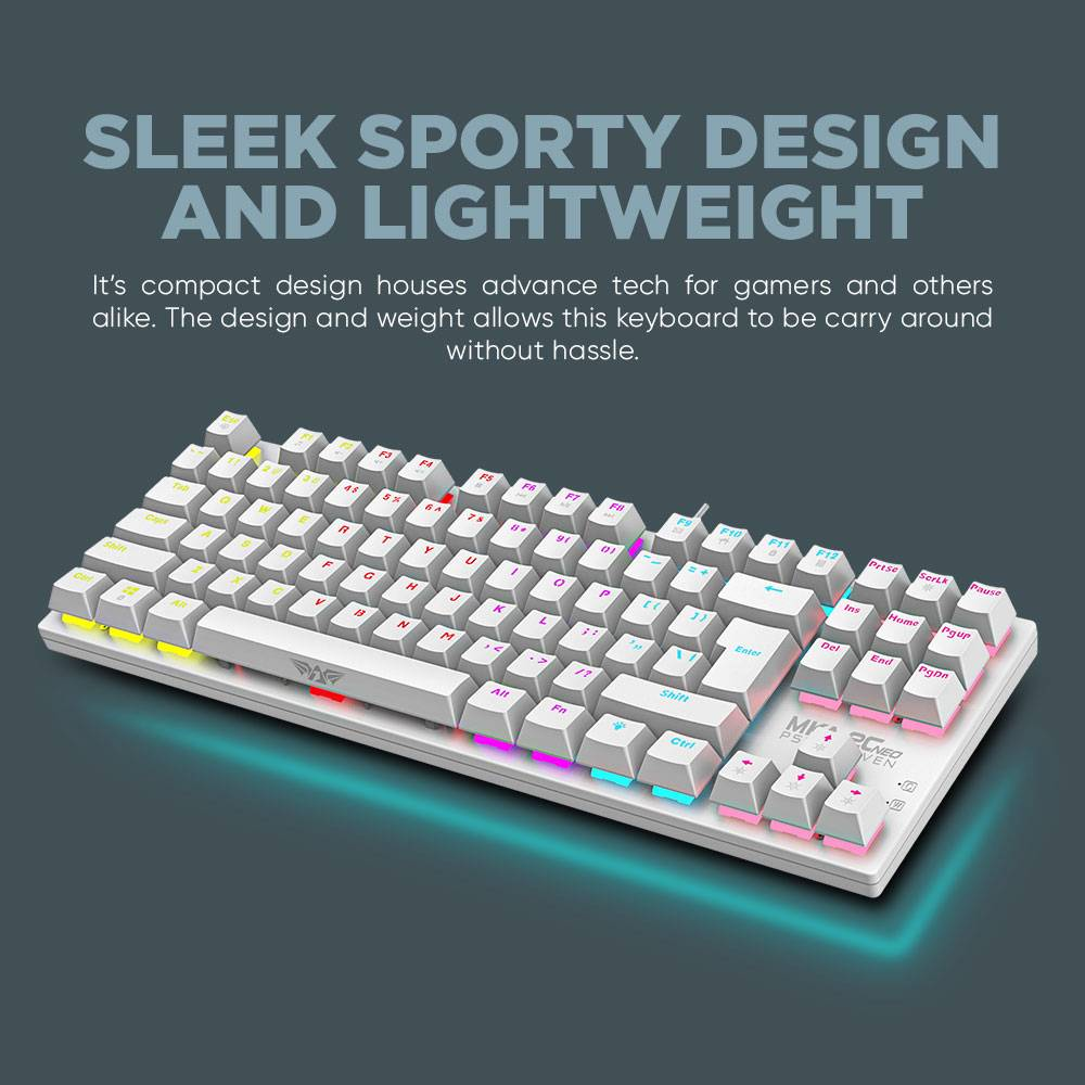 ARMAGGEDDON MKA-2C Neo PsychRaven | Linear Key | 12 Backlight Effects | Hotswap-able Switch | 87 Keys | Wired RGB Gaming Keyboard (Black)