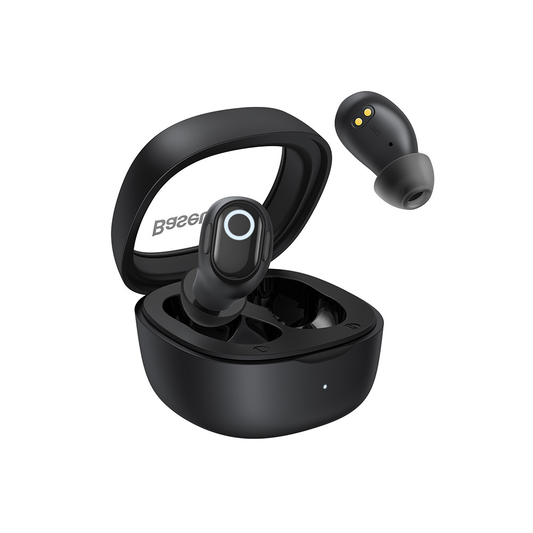 BASEUS Bowie WM02 | TWS | 25 Hours Total Playback | Dual Channel Low Latency Mode | Wireless Bluetooth Earbuds (Black)