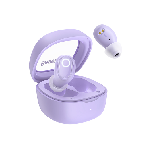 BASEUS Bowie WM02 | TWS | 25 Hours Total Playback | Dual Channel Low Latency Mode | Wireless Bluetooth Earbuds (Purple)