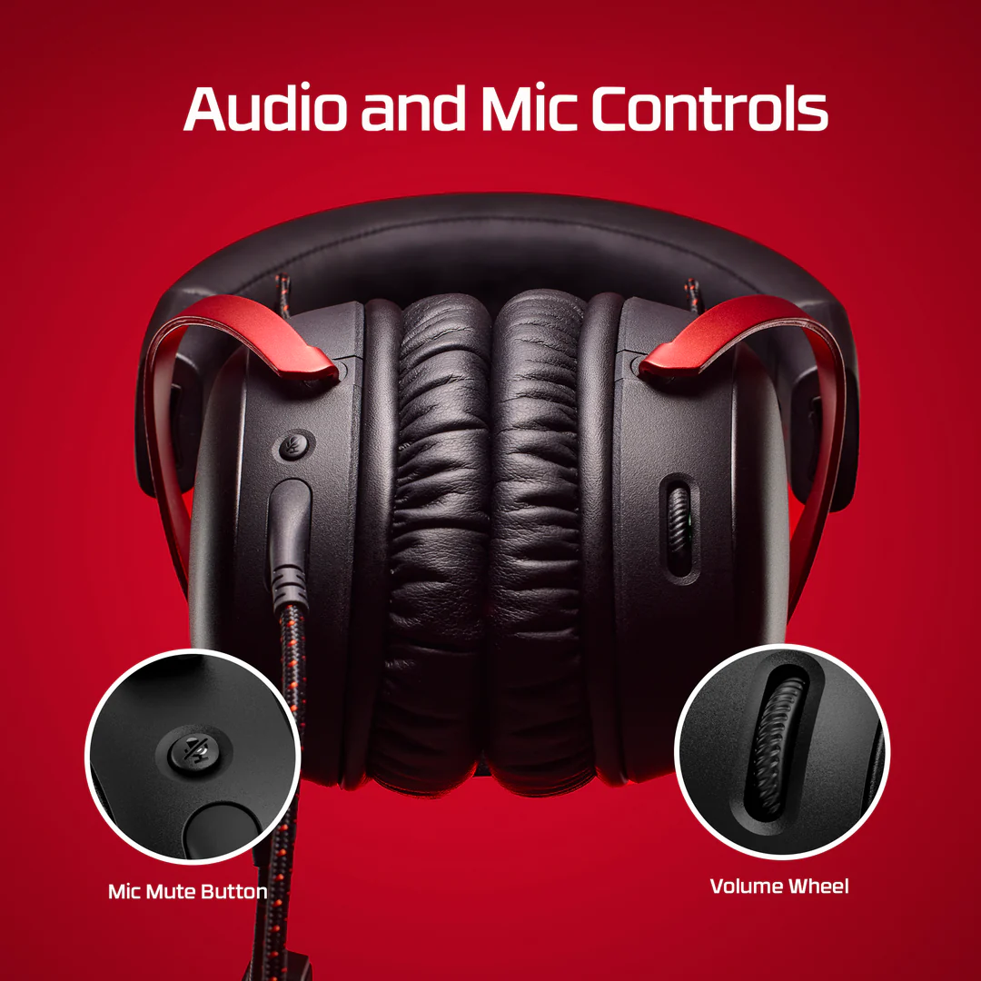 HYPERX Cloud III | 53mm Angled Drivers | HyperX Signature Memory Foam | Ultra Clear Noise Cancelling Detachable Microphone | Wired Gaming Headphones & Headsets (Black & Red)