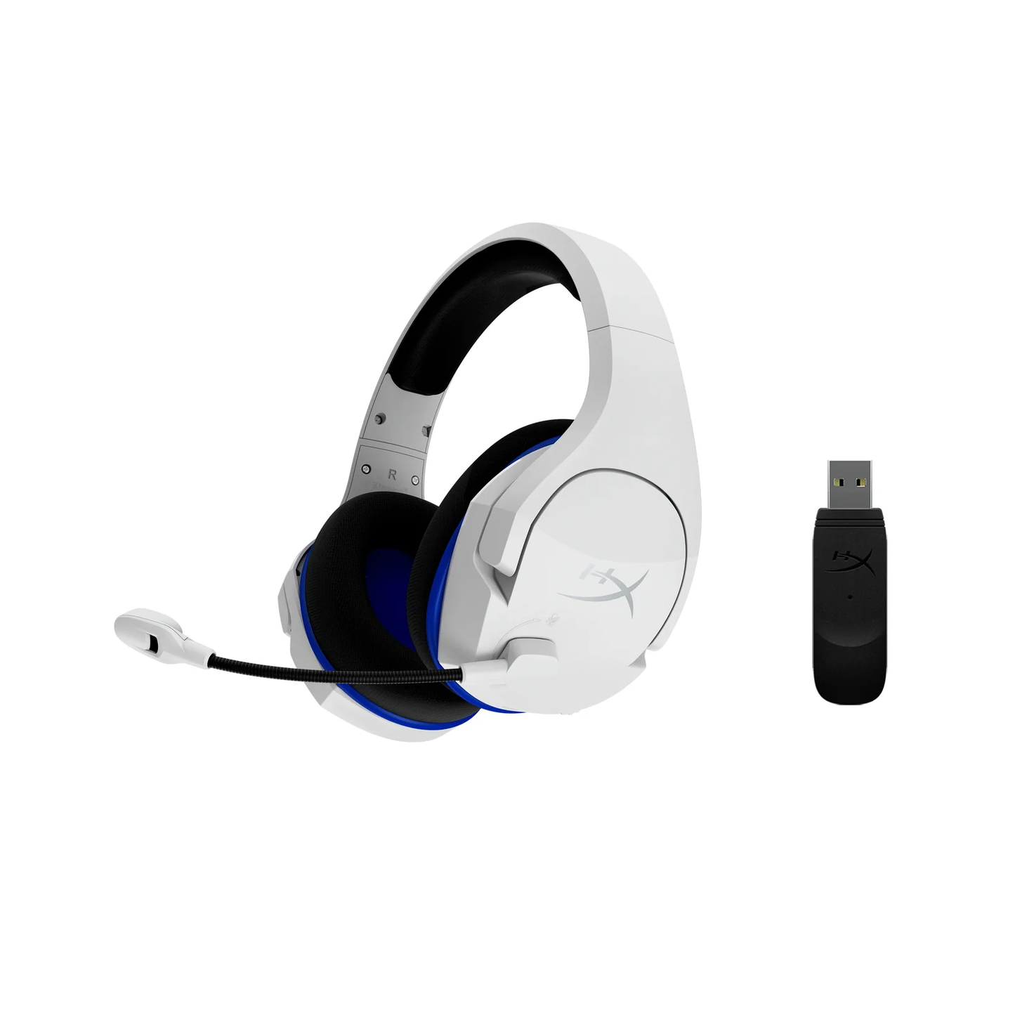 HYPERX Cloud Stinger Core | 40mm Drivers | Swivel-to-mute Noise-Cancelling Microphone | Designed For PlayStation® | Wireless Gaming Headphones & Headsets (PlayStation 5 Blue & White Edition)