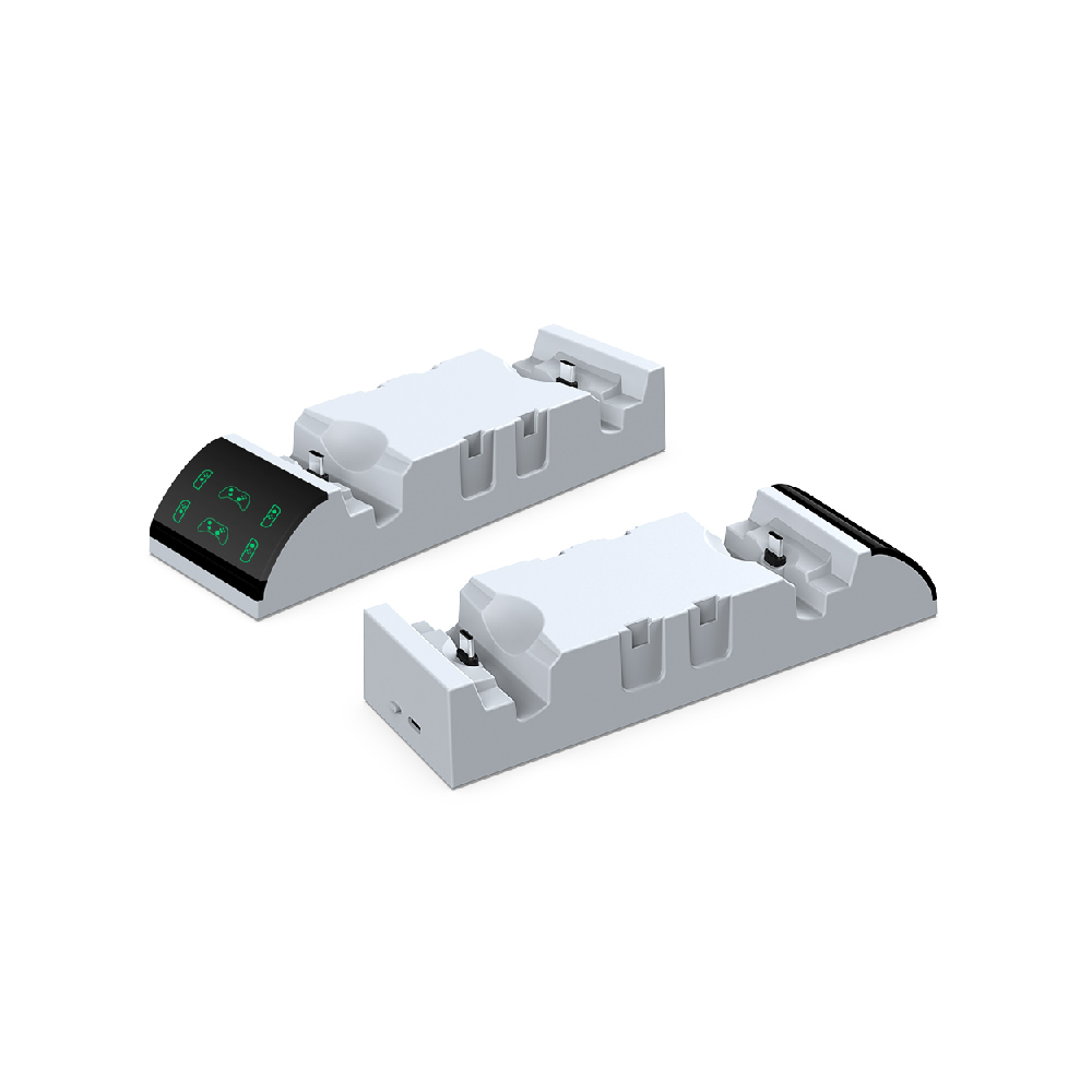 DOBE TNS-19035 6-IN-1 Multi-Function Charging Dock For Nintendo Switch Joy-Pad / Pro Controller / Poke Ball Plus (White)