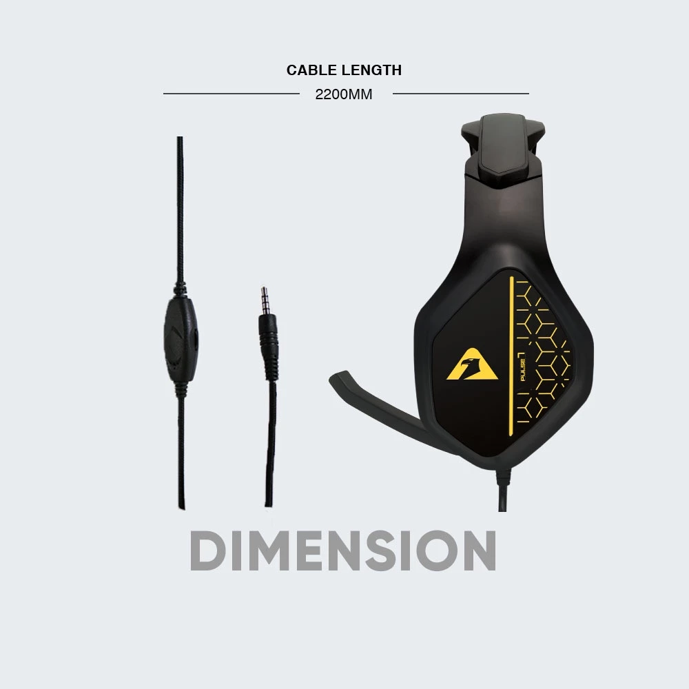 ARMAGGEDDON Pulse 7 Mobile | 50mm Large Drivers | Multi-Color LED | Foldable Microphone | USB-&-3.5mm-Jack-Connection RGB Gaming Headphones & Headsets (Scarlet Soviet)