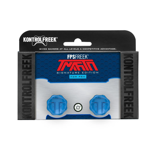 KONTROLFREEK Performance Thumbstick For PlayStation 4 DualShock 4 Controller / PlayStation 5 DualSense Controller / Xbox One Controller (FPS Freek TMarTn Signature BLUE Edition)