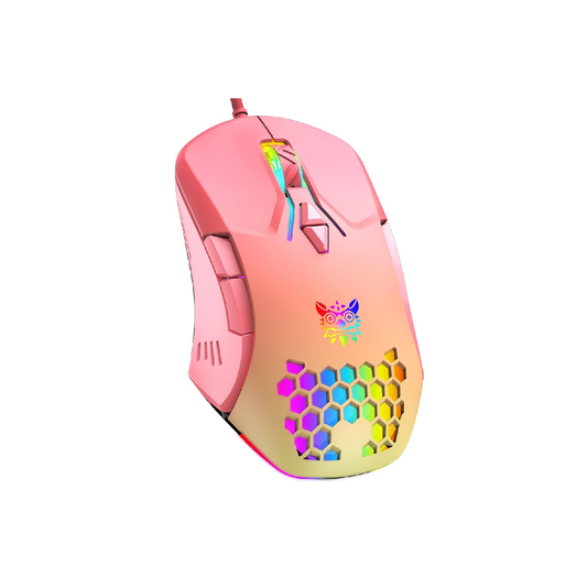 ONIKUMA CW902 | 6 DPI Levels | 7 Programmable Buttons | Lightweight & Ergonomic | Wired RGB Gaming Mouse (Pink)