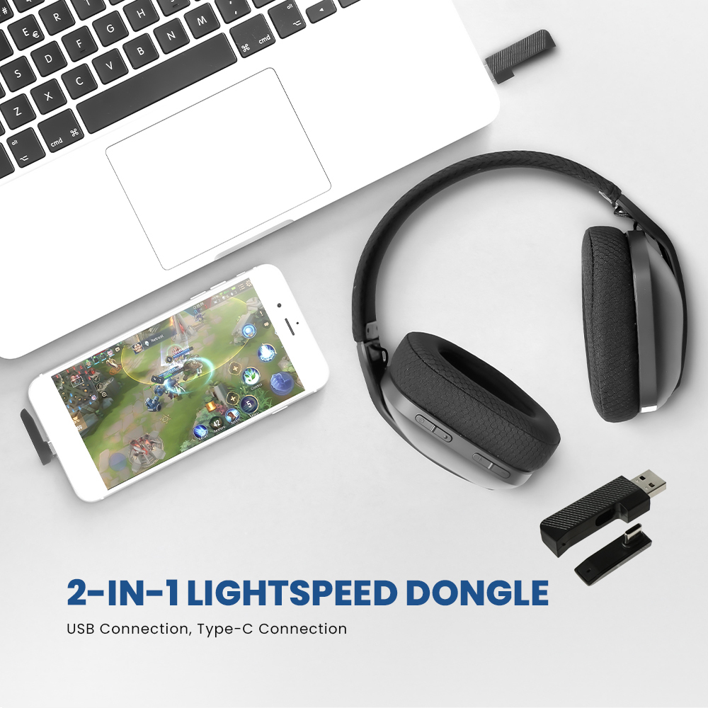 ARMAGGEDDON Cosmic III Lite | 40mm Large Speaker Driver | 20 Hours Playtime | Detachable Microphone | Tri-Connectivity Gaming Headphones & Headsets (Black)