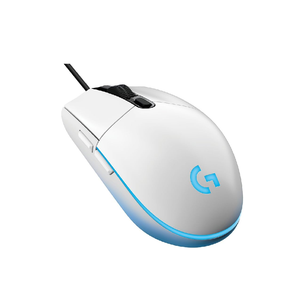 LOGITECH G102 Prodigy | 200 - 8000 DPI | 10 Million Clicks | 6 Programmable Buttons | Lightsync RGB Color Wave |  Wired RGB Gaming Mouse (White)