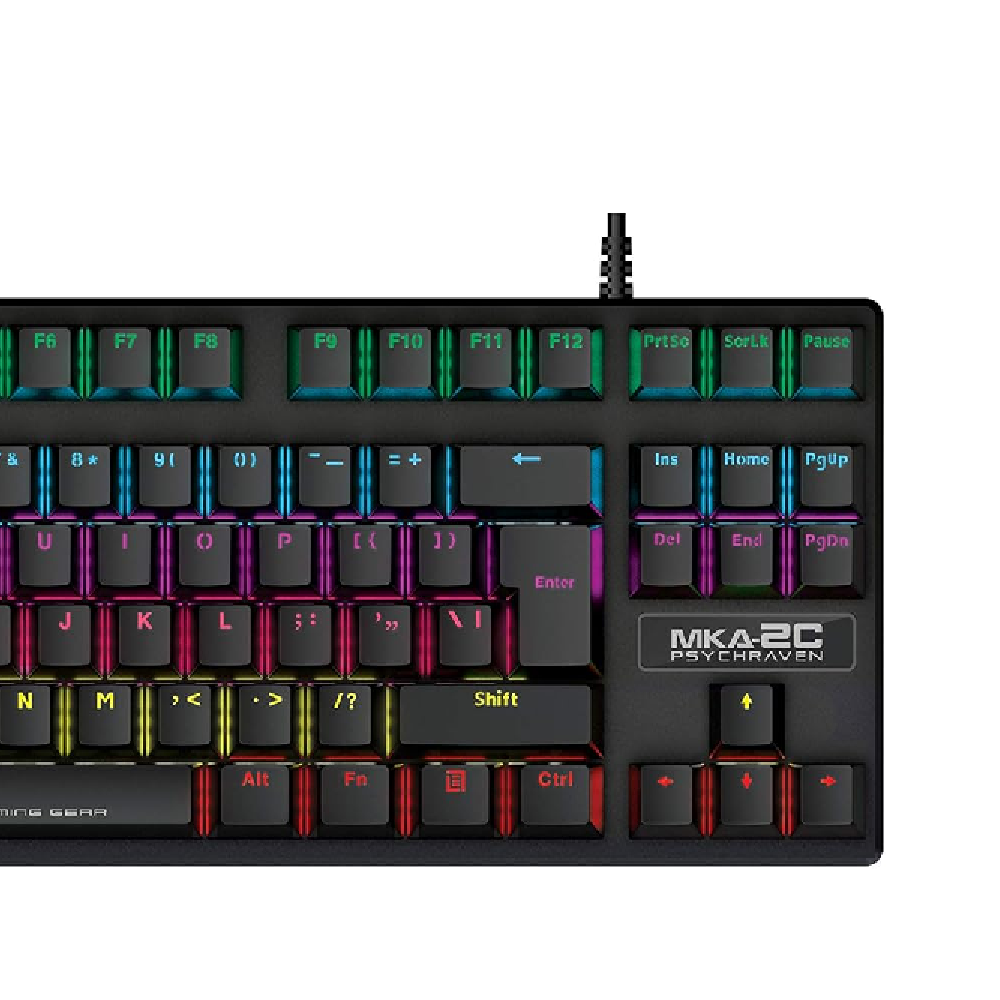 ARMAGGEDDON MKA-2C Neo PsychRaven | Linear Key | 12 Backlight Effects | Hotswap-able Switch | 87 Keys | Wired RGB Gaming Keyboard (Black)