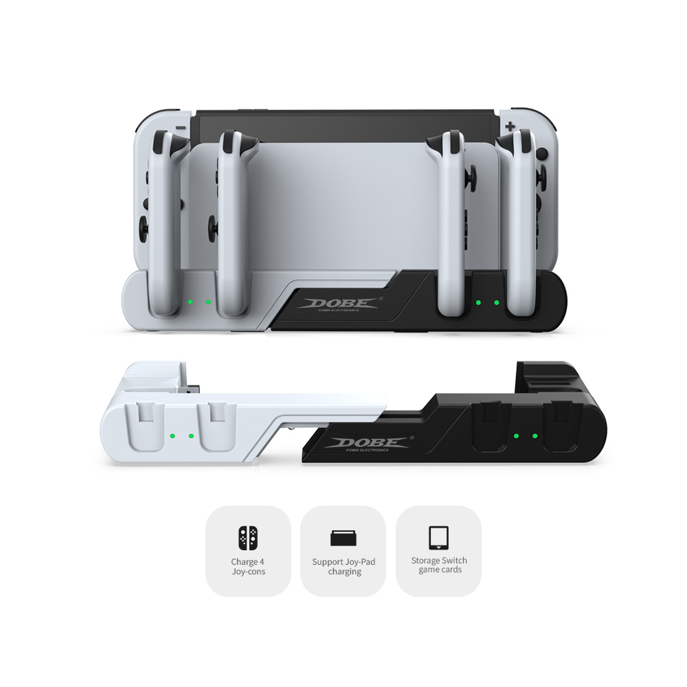 DOBE TNS-0122B Joy-Con (L)/(R) And Console Charging Dock For Nintendo Switch V2 / OLED (White)