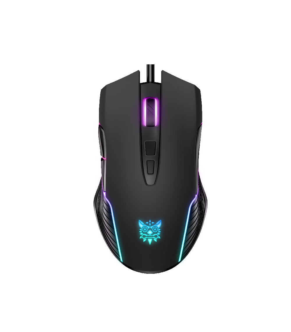 ONIKUMA CW905 | 6 DPI Levels | 7 Programmable Buttons | 7 RGB Light Mode | Ergonomic Symmetric Design | Wired RGB Gaming Mouse (Black)
