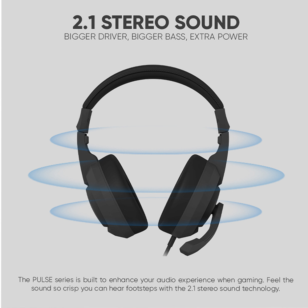ARMAGGEDDON Pulse 1 Chroma | 40mm Large Drivers | Multi-Color LED | 2.1 Stereo Sound | USB-&-3.5mm-Jack-Connection RGB Gaming Headphones & Headsets (Black)