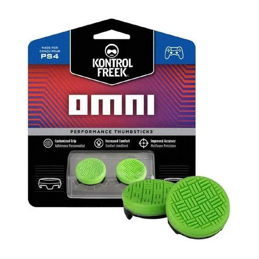 KONTROLFREEK Performance Thumbstick For PlayStation 4 DualShock 4 Controller / PlayStation 5 DualSense Controller / Xbox One Controller (Omni GREEN Edition)