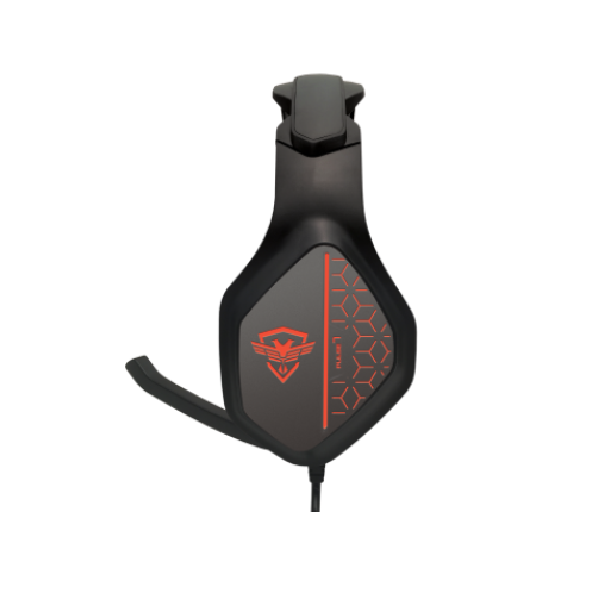 ARMAGGEDDON Pulse 7 Mobile | 50mm Large Drivers | Multi-Color LED | Foldable Microphone | USB-&-3.5mm-Jack-Connection RGB Gaming Headphones & Headsets (Scarlet Soviet)