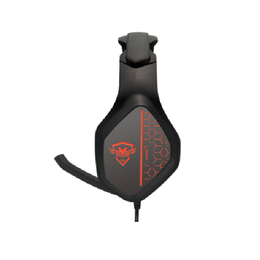 ARMAGGEDDON Pulse 7 Mobile | 50mm Large Drivers | Multi-Color LED | Foldable Microphone | USB-&-3.5mm-Jack-Connection RGB Gaming Headphones & Headsets (Scarlet Soviet)