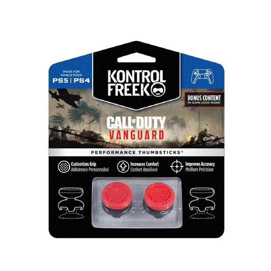 KONTROLFREEK Performance Thumbstick For PlayStation 4 DualShock 4 Controller / PlayStation 5 DualSense Controller / Xbox One Controller (Call Of Duty: Vanguard RED Edition)