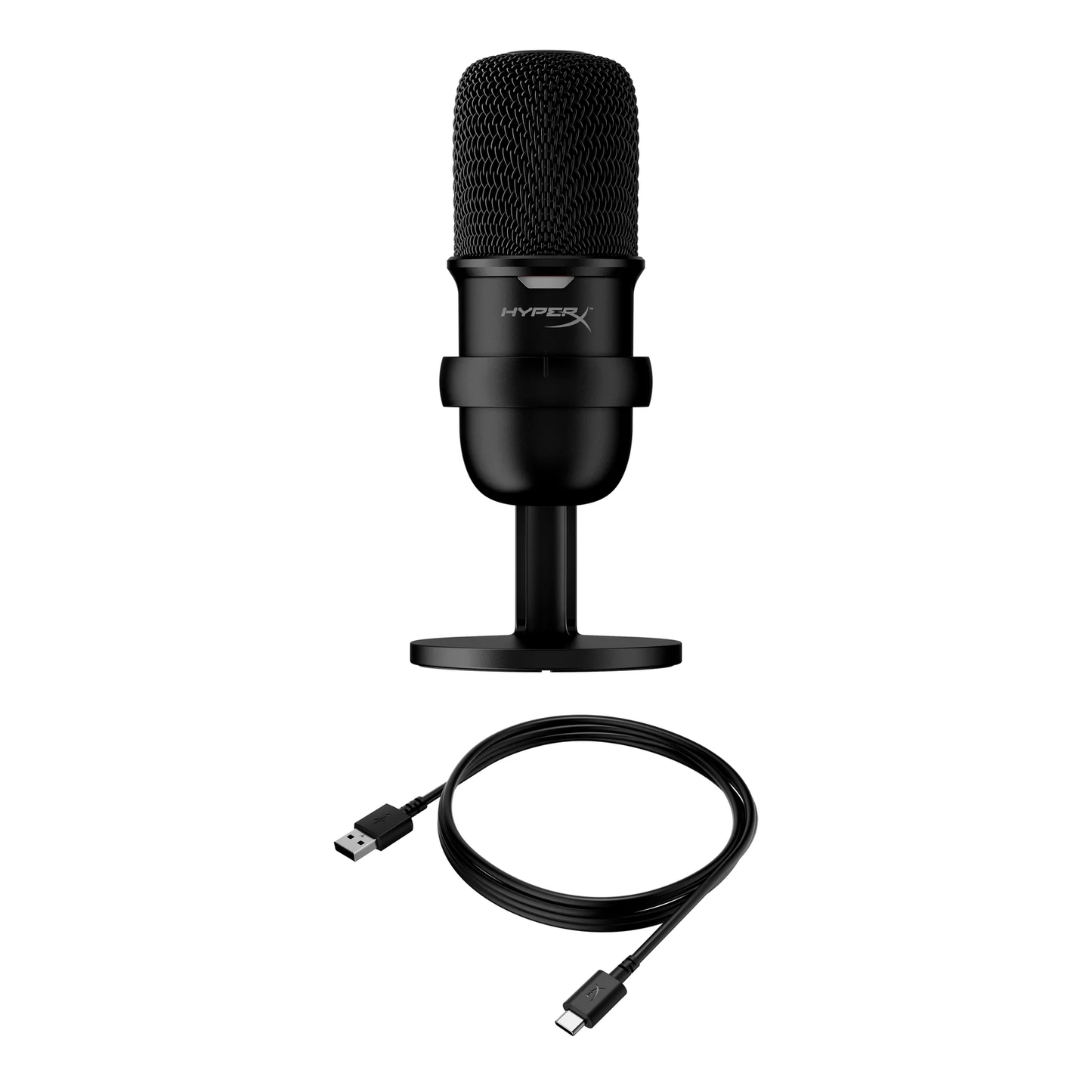 HYPERX SoloCast | Cardioid Polar Patterns | Tap-to-mute Sensor | Flexible Adjustable Stand | Wired Gaming Microphone (Black)