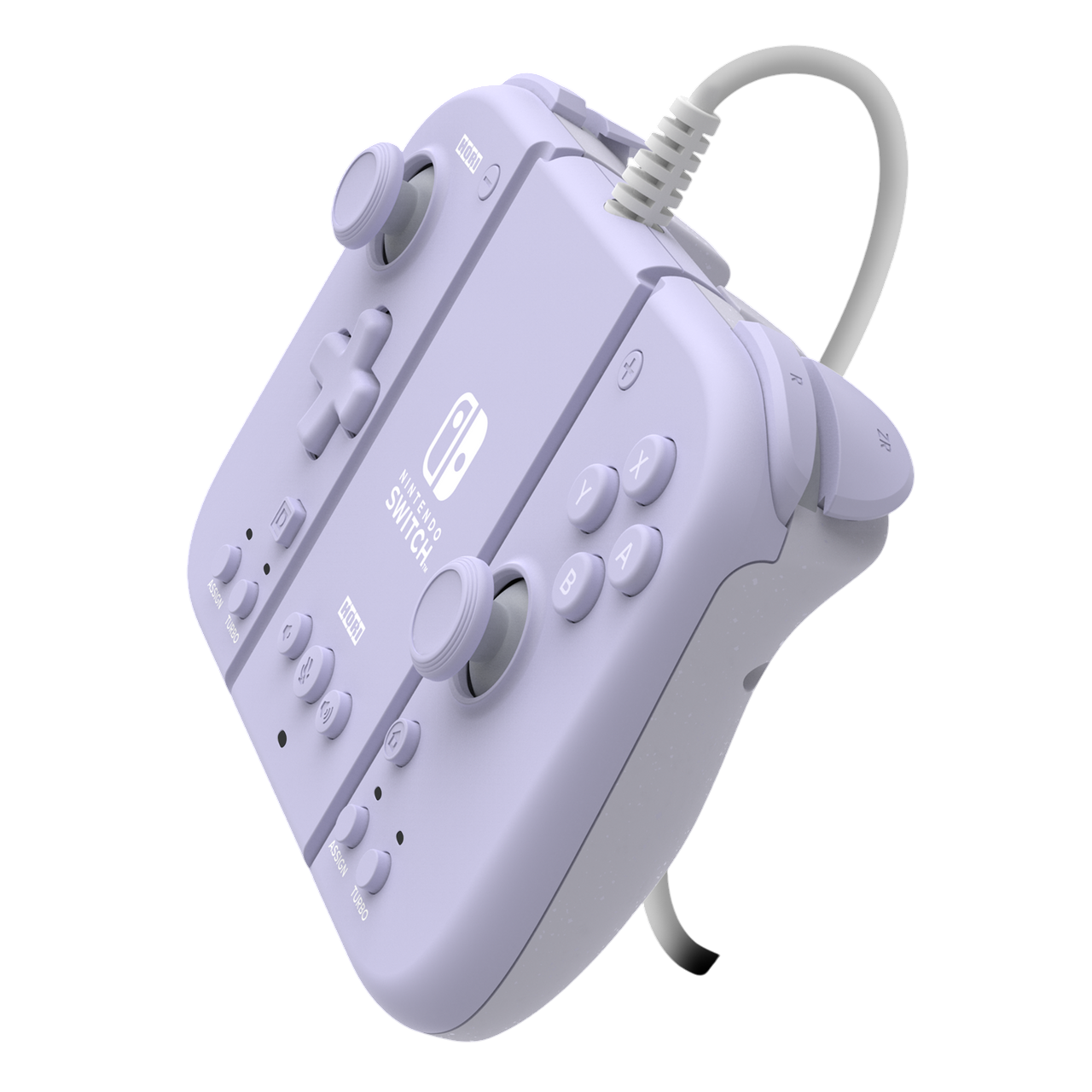HORI NSW-428A Split Pad Compact Controller + Attachment Set For Nintendo Switch V1 / V2 / OLED (Lavender Purple)