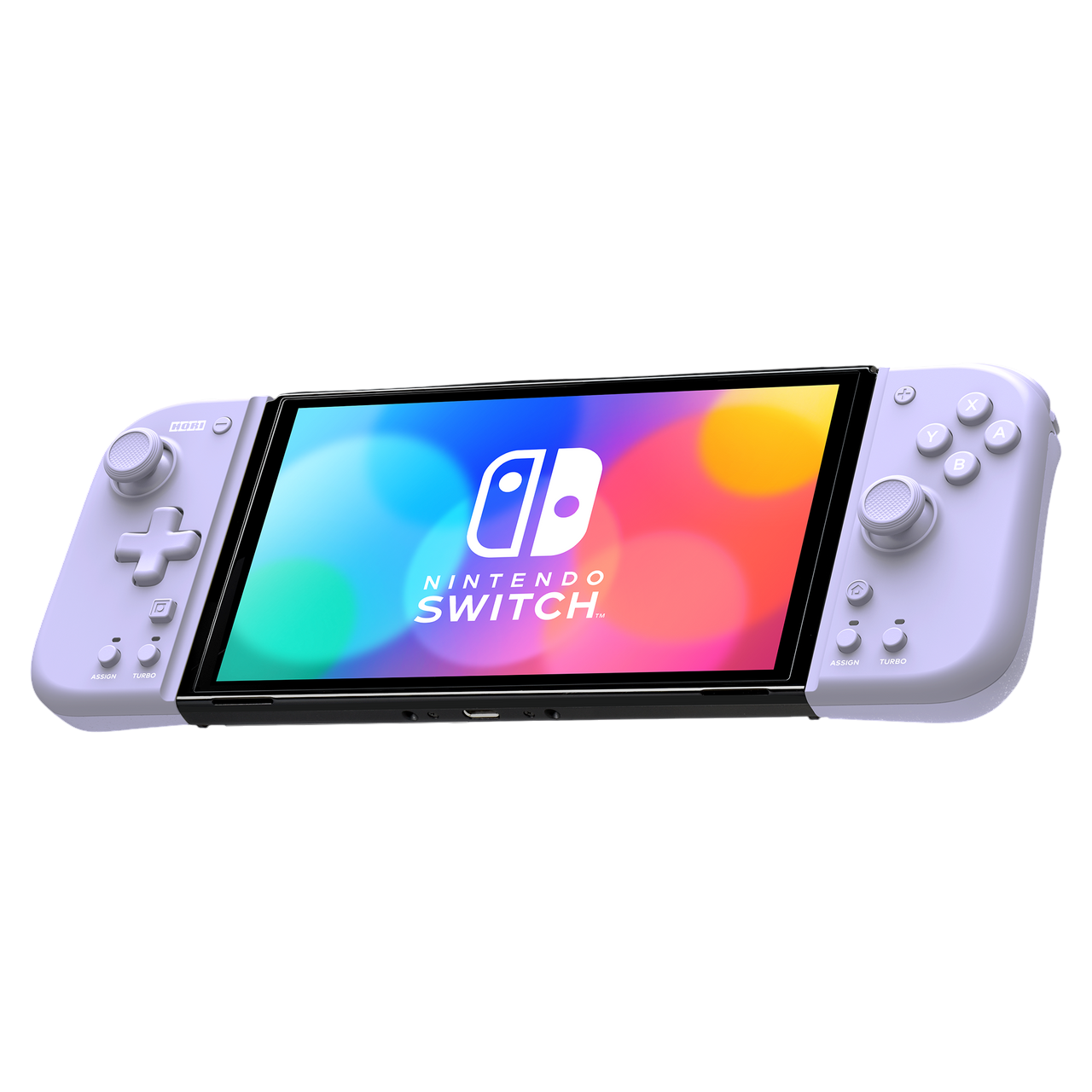 HORI NSW-428A Split Pad Compact Controller + Attachment Set For Nintendo Switch V1 / V2 / OLED (Lavender Purple)