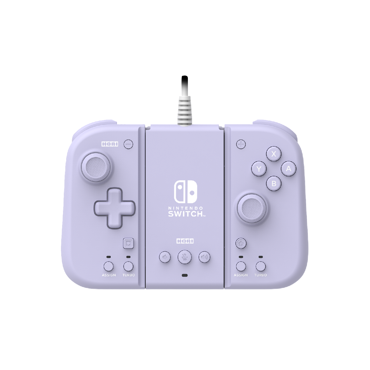 HORI NSW-428A Split Pad Compact Controller + Attachment Set For Nintendo Switch V1 / V2 / OLED (Lavender Purple)